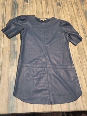 LAVENDER BROWNWomen's Leather Mini Dress Sz Small
